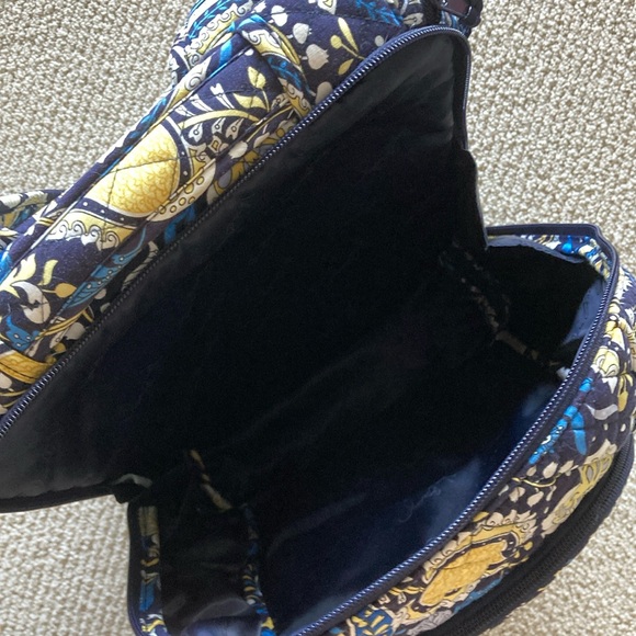 Vera Bradley Laptop Backpack Ellie Blue Elephant Paisley Campus Pockets Zip EUC main image 6